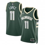 Maillot NBA Milwaukee Bucks Brook Lopez 11 Nike 2022-23 Icon Edition Vert Swingman - Homme